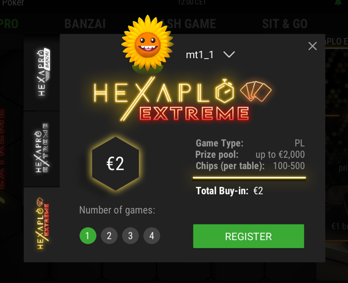 HexaPLO Extreme confirmation dialogue