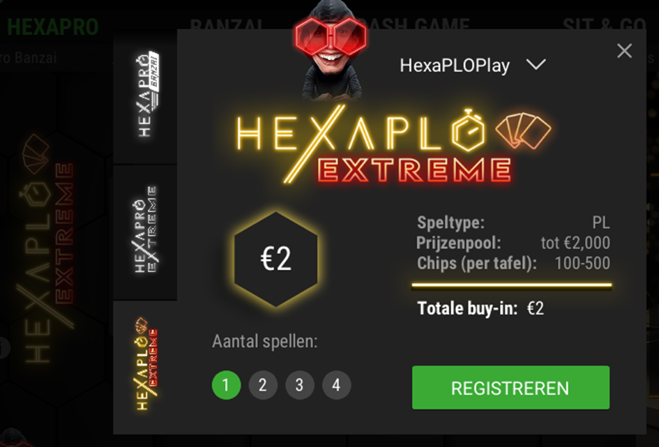 HexaPLO Extreme confirmation dialogue