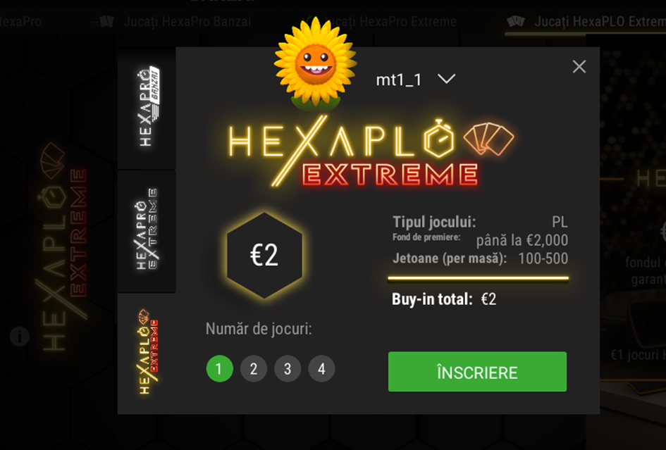 HexaPLO Extreme confirmation dialogue